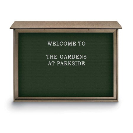 United Visual Products Outdoor Enclosed Combo Board, 48"x36", Black Frame/Grey & Cinnabar UVCB4836ODB-GREY-CINNABA